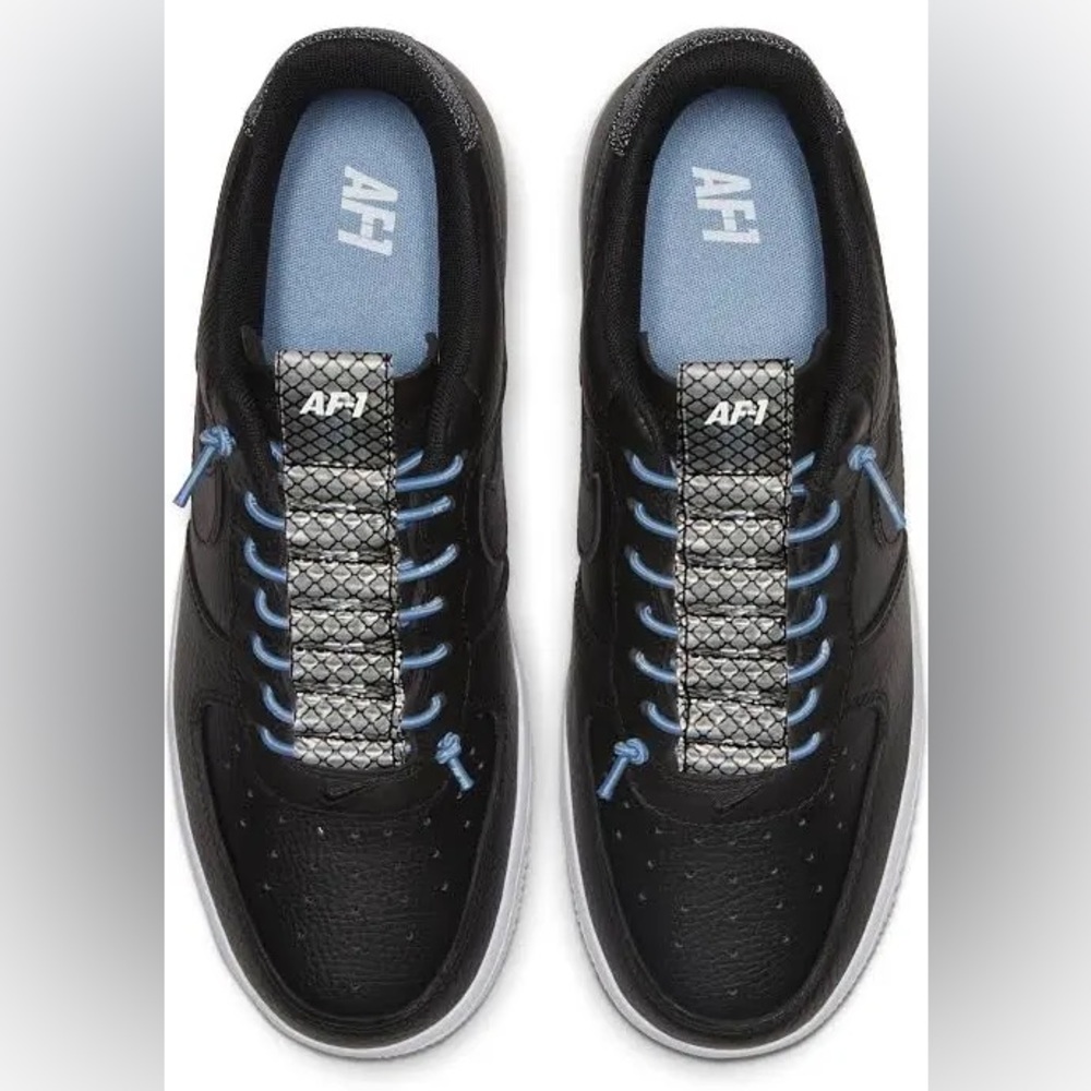 Nike Air Force 1 Lux Black/Light Blue/White Size: 8